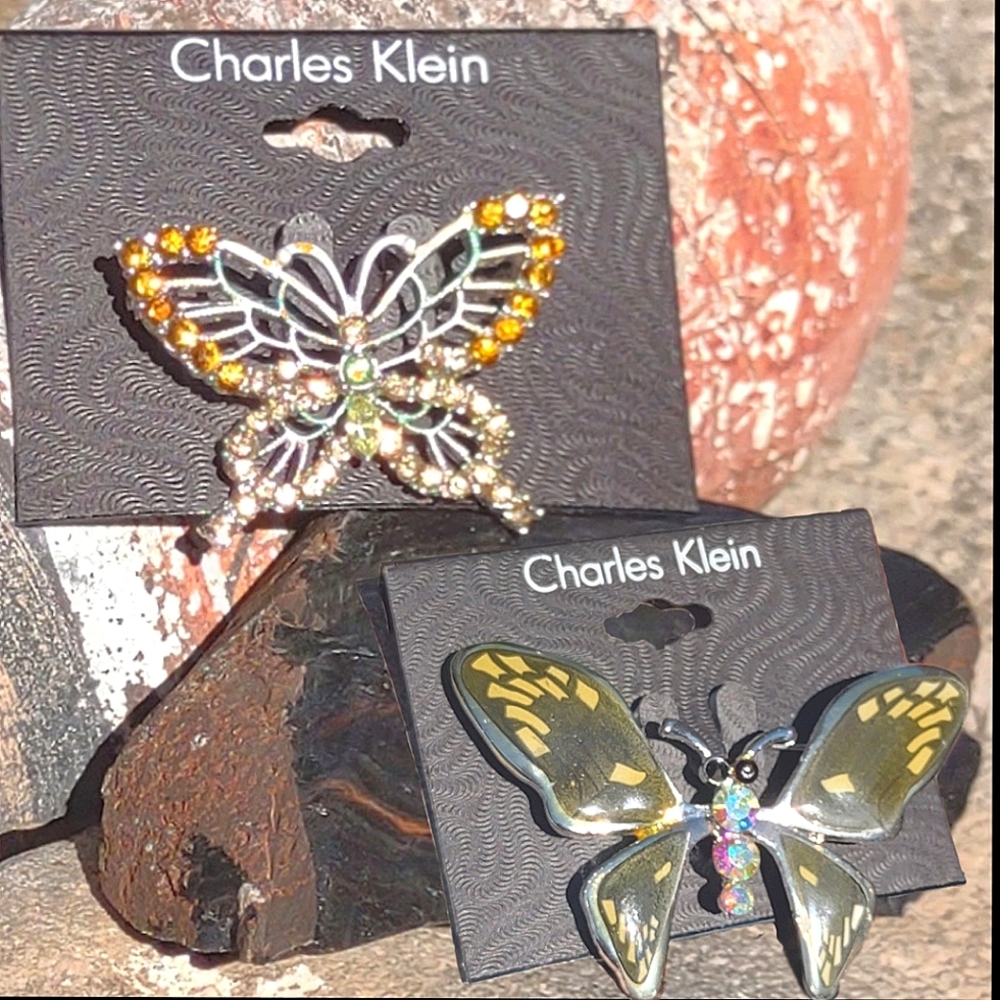 Charles Klein butterfly brooches